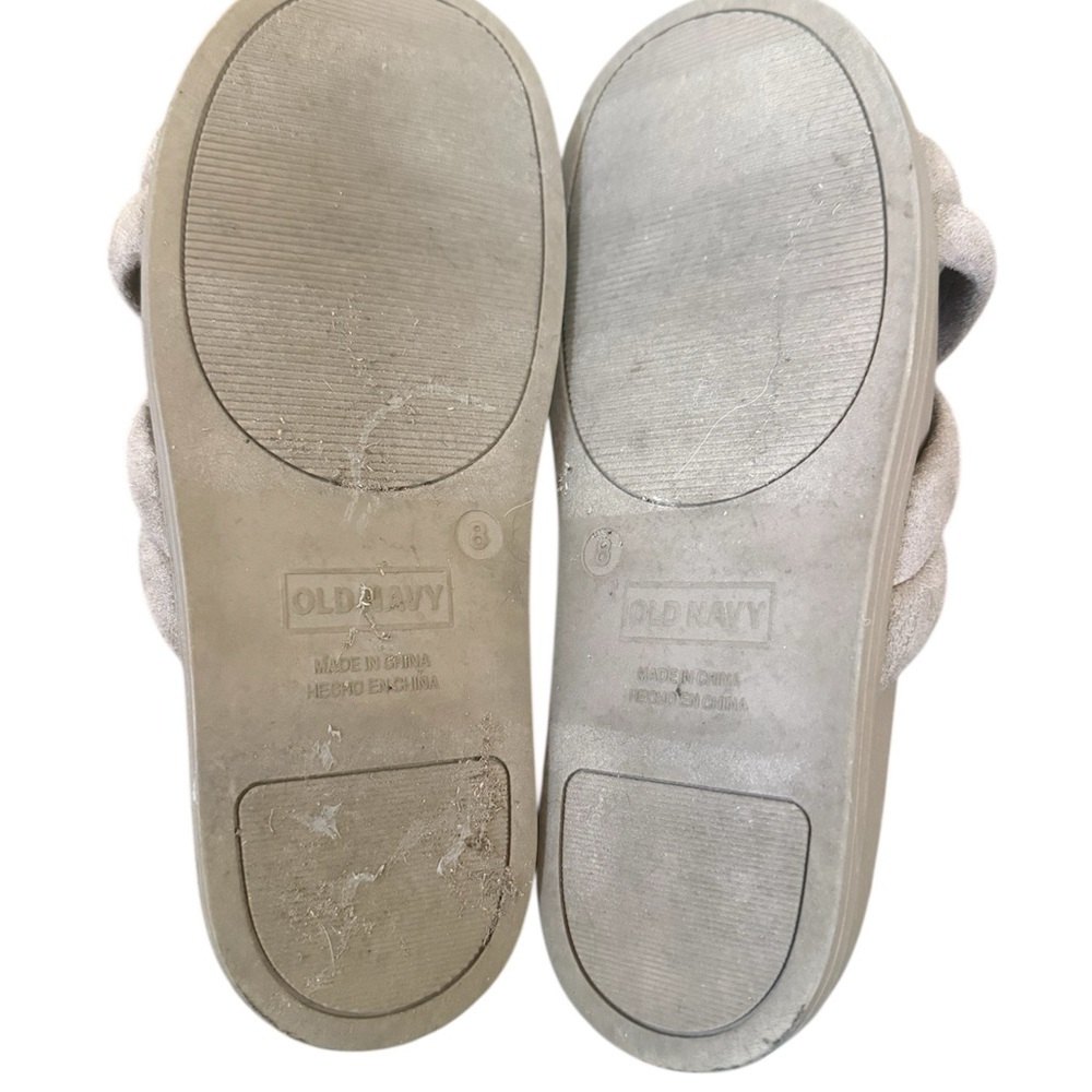 Old Navy Taupe Crisscross Slide Sandals - Picture 5 of 5